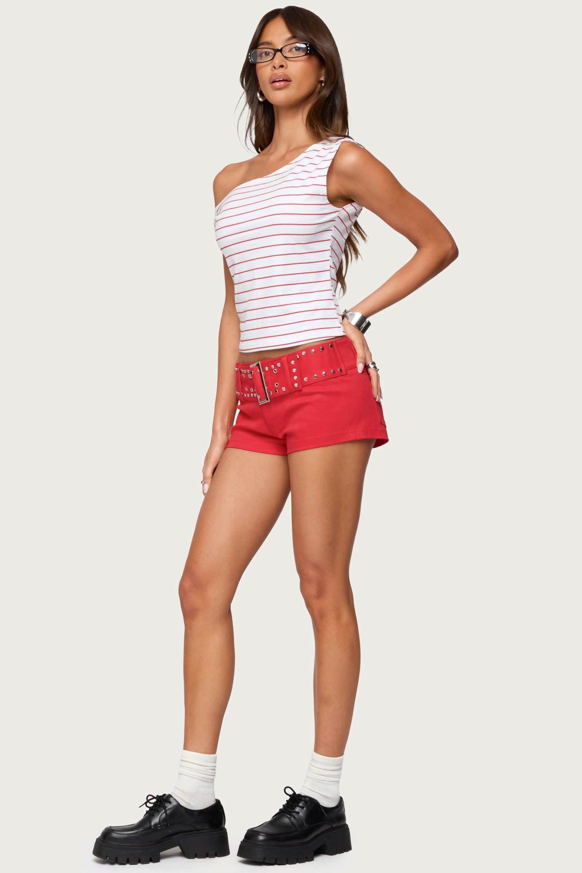Keryn Striped Asymmetric Top Product Image