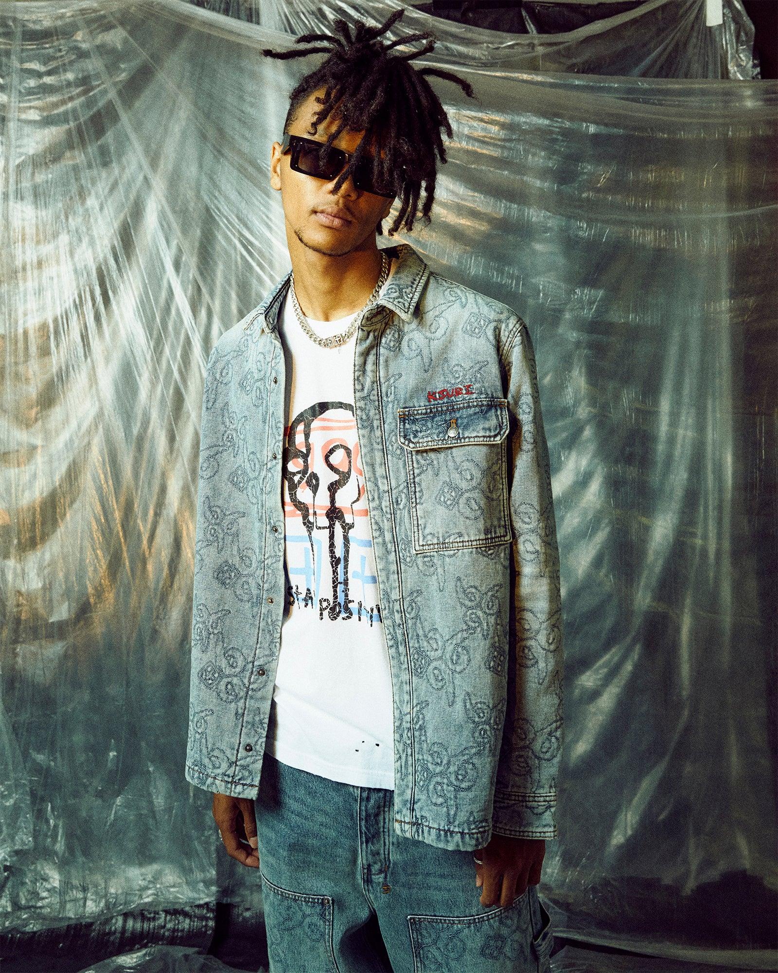 JUICE WRLD KASH SS TEE VINTAGE WHITE Male Product Image