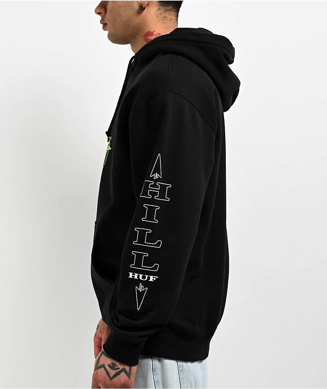 HUF x Cypress Hill Compass Black Hoodie Product Image