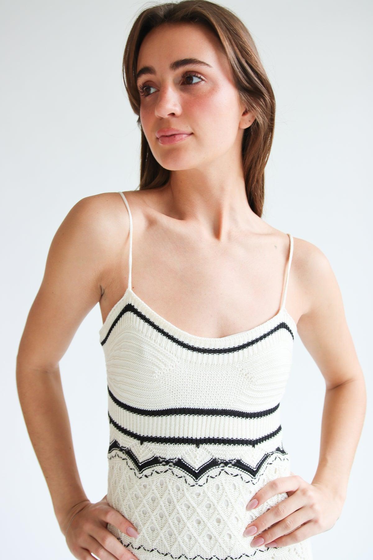 Open Knit Midi Dress Product Image