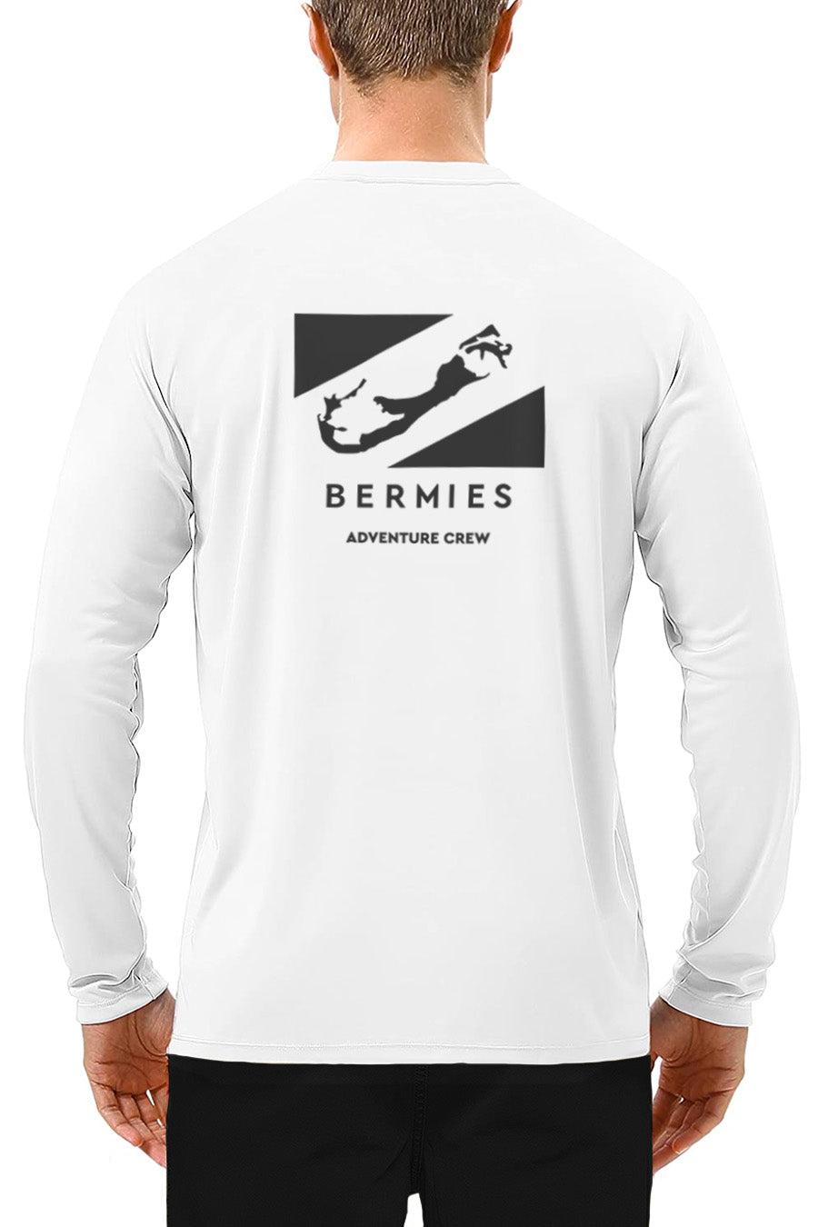 Bermies Men's White Long Sleeves Tee Product Image