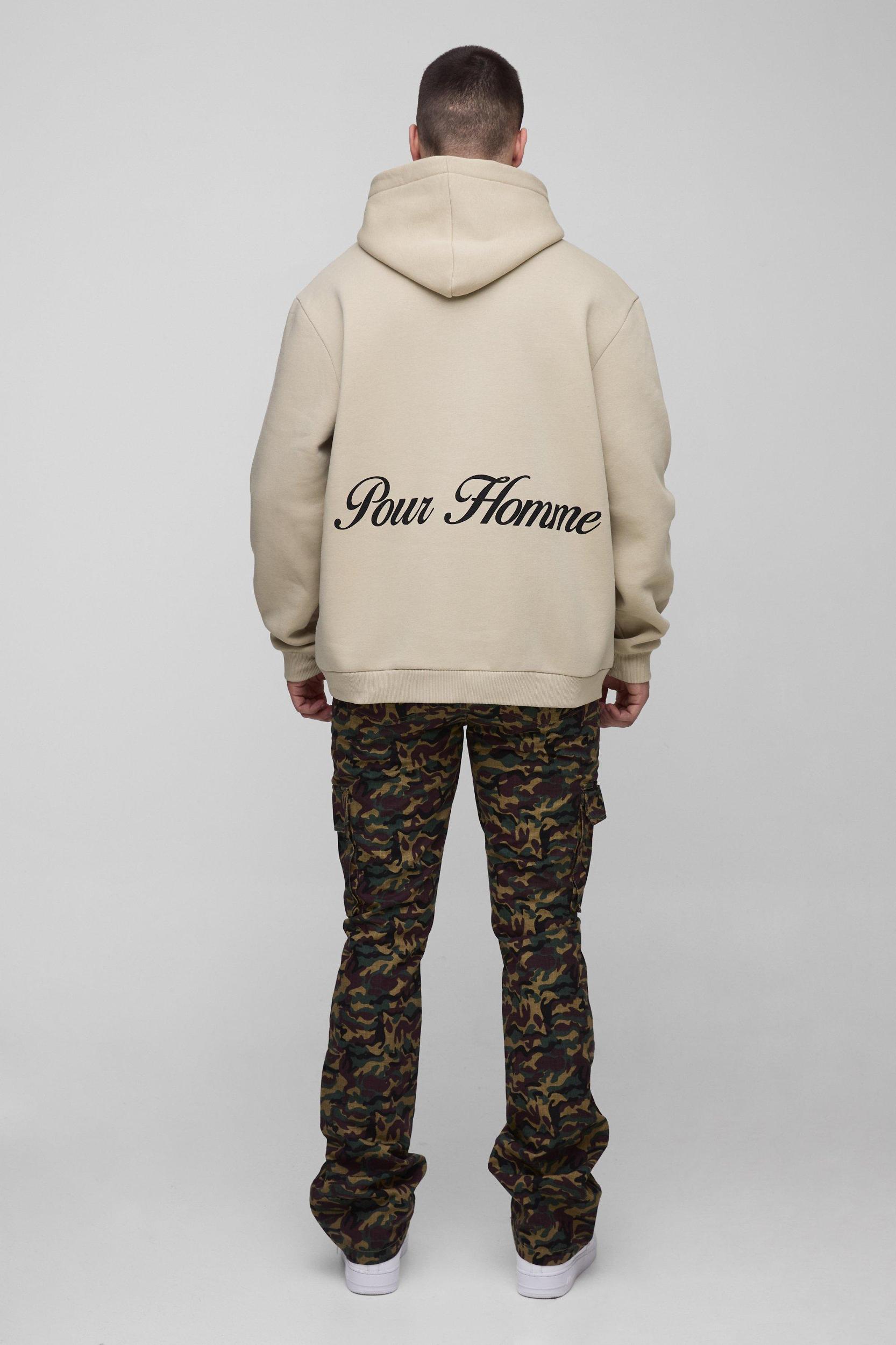 Tall Washed Ripstop Stacked Zip Hem Camo Cargo Pants | boohooMAN USA Product Image