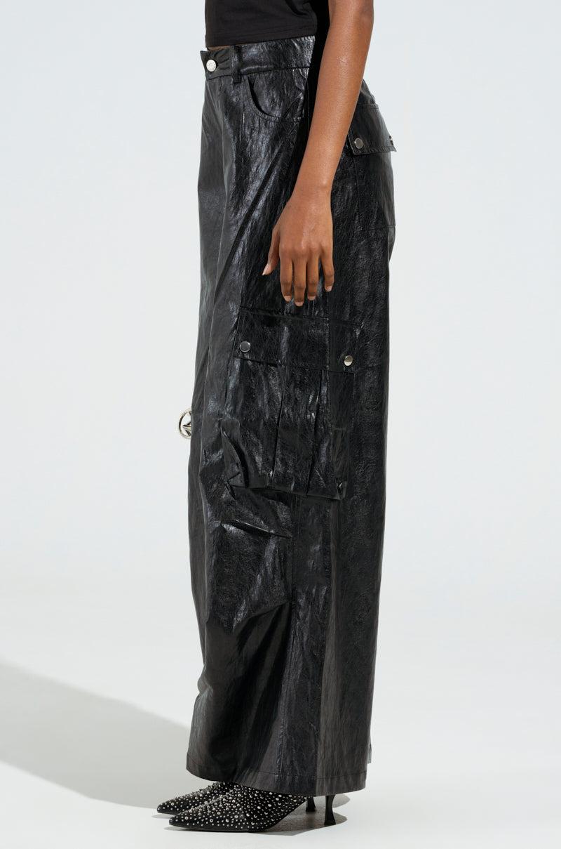 SOPHIE FAUX LEATHER TROUSER Product Image