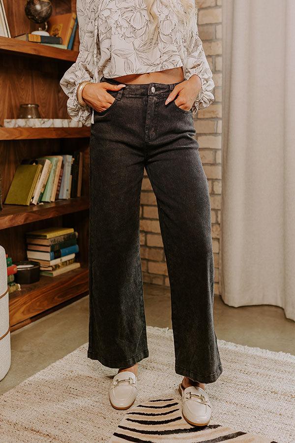 The Dex High Waist Straight Leg Jean In Black Product Image