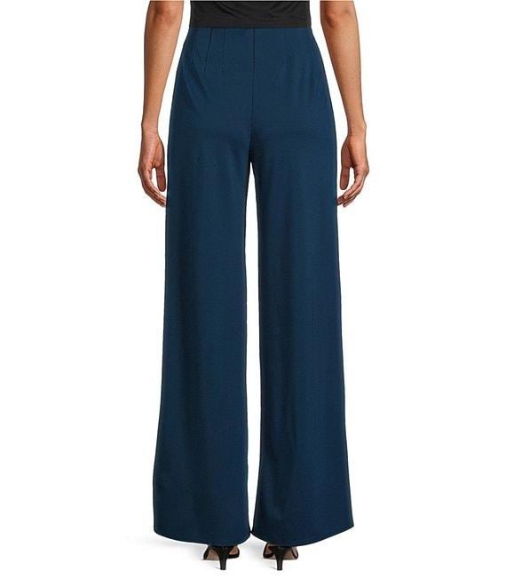 Slim Factor by Investments Lightweight Ponte Knit No Waist Wide Leg Pants Product Image
