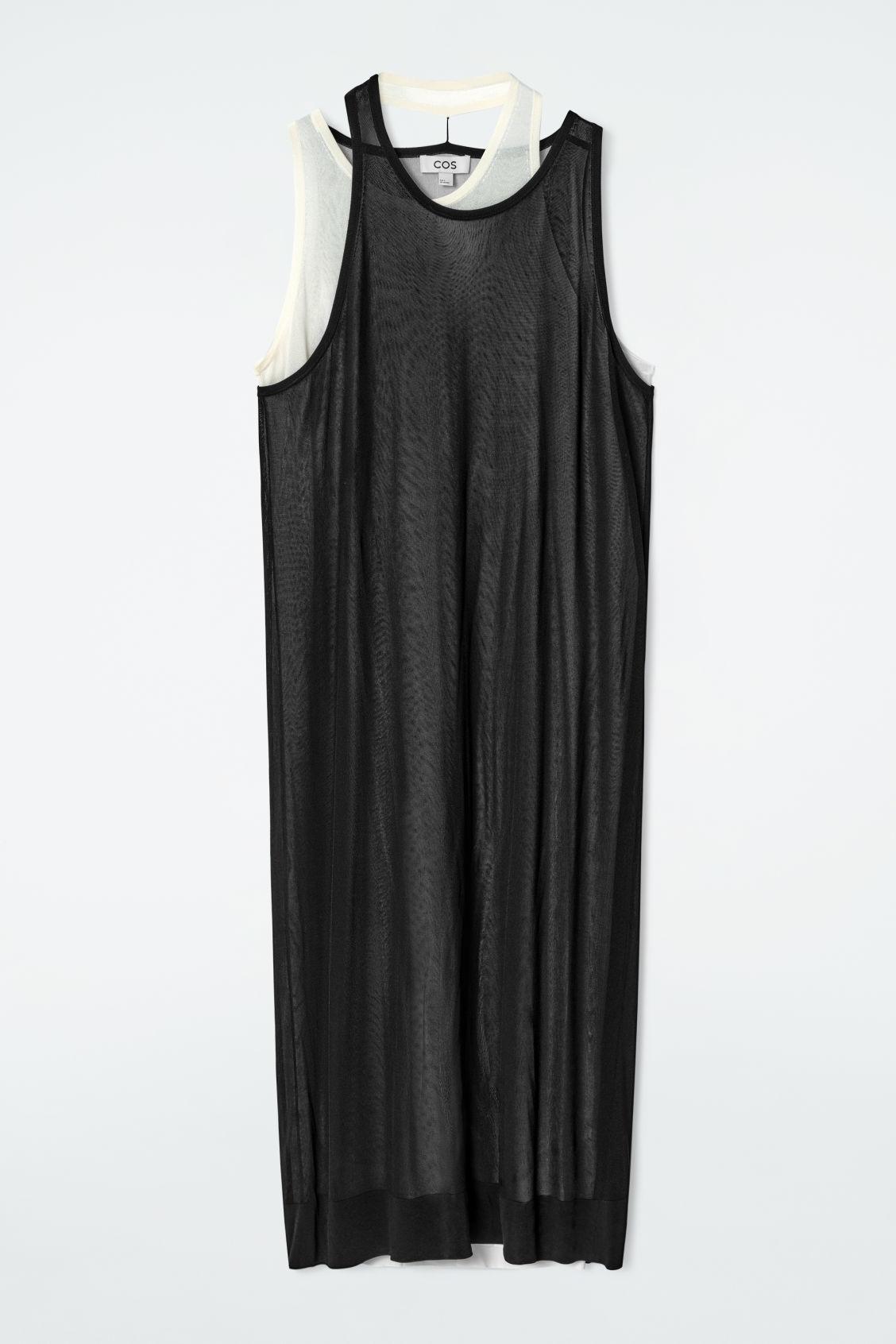 LAYERED KNITTED MIDI DRESS Product Image