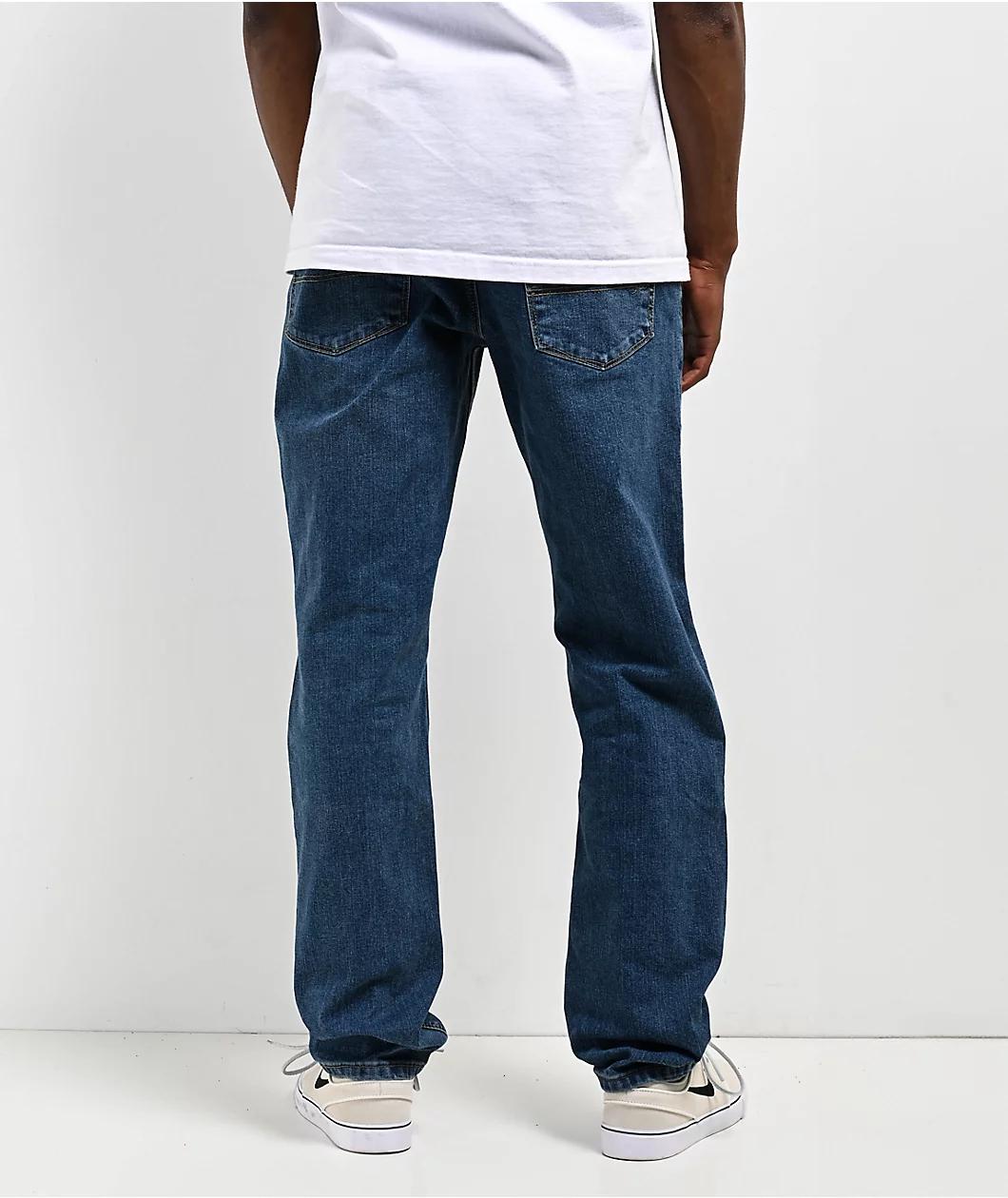 Freeworld Skinny Dark Blue Denim Jeans Product Image