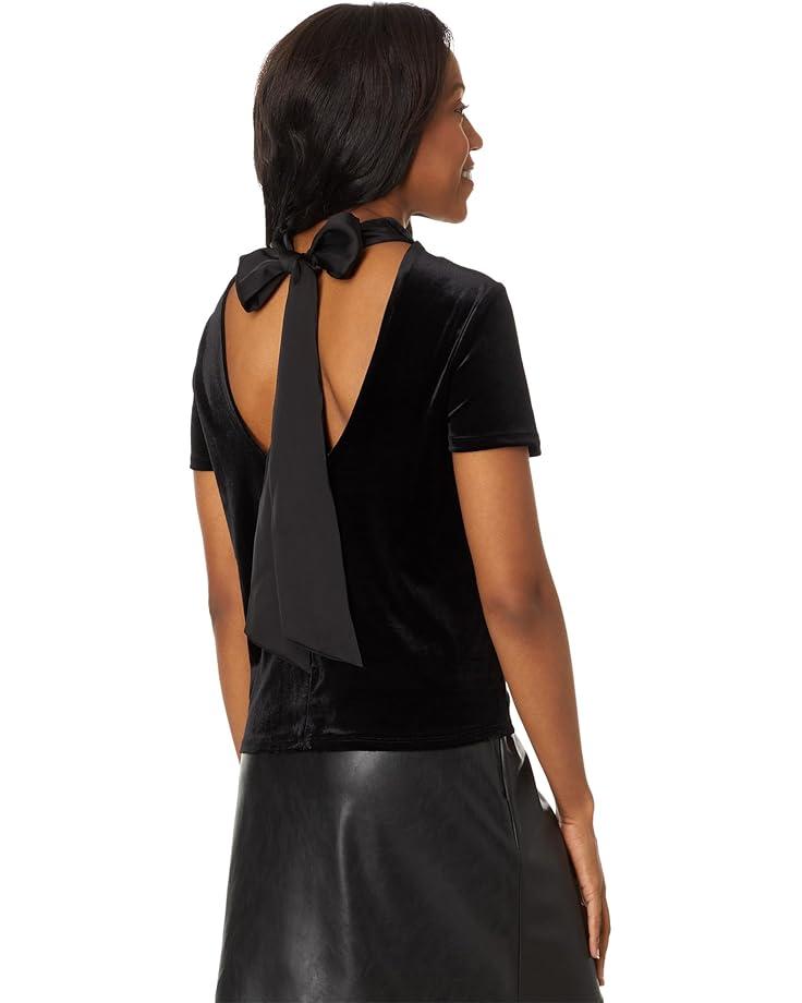 Long Sleeve Bow Neck Clip Dot Blouse Product Image