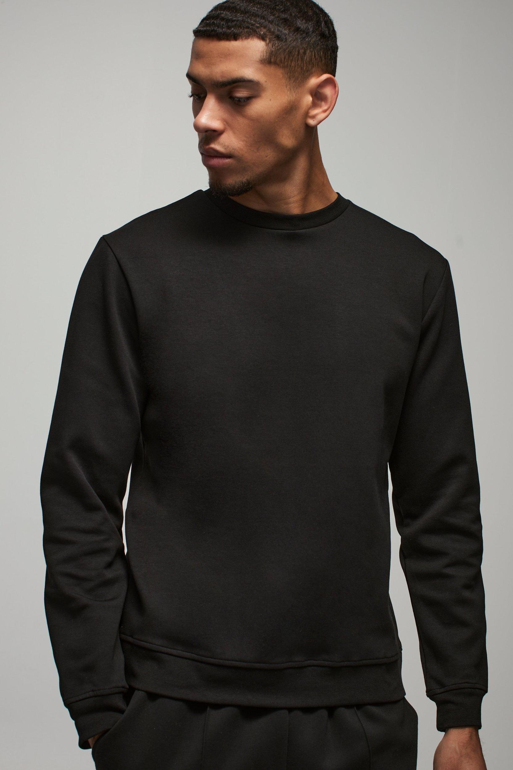 Slim Fit Peached Sweat | boohooMAN USA Product Image