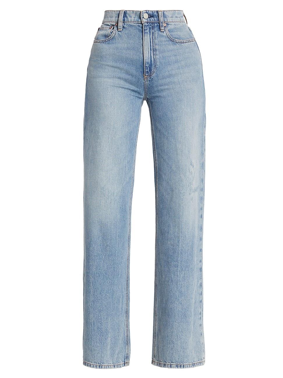 Womens Weezy High-Rise Straight Jeans Product Image