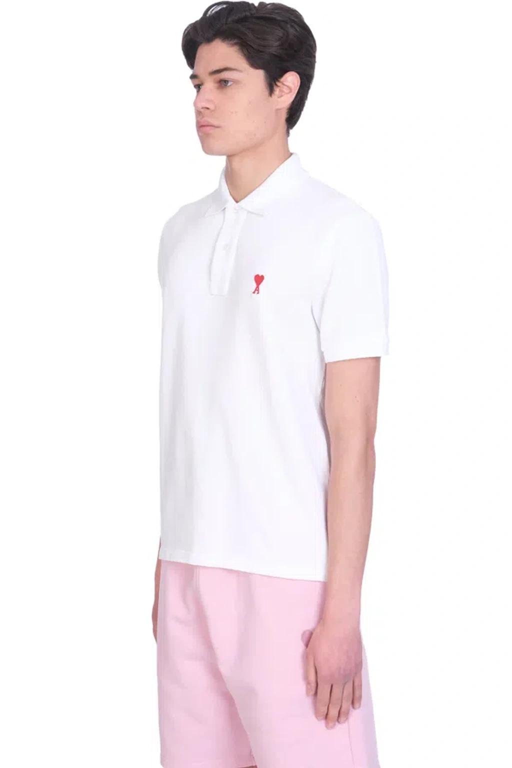 White Cotton Ami de Coeur Polo Product Image