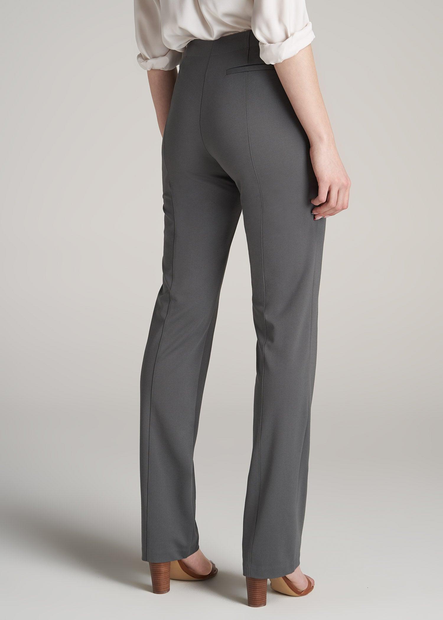 Slim Straight Leg Dress Pants for Tall Women in Slate Female Product Image