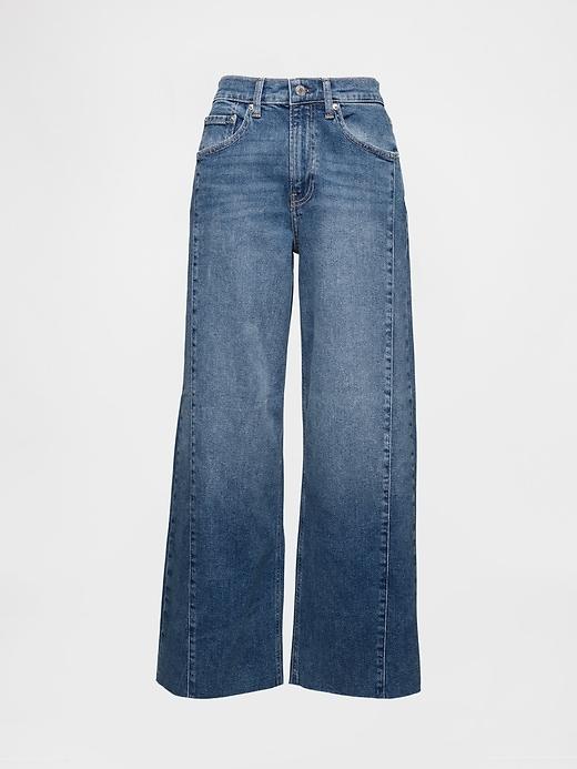 High Rise Stride Wide-Leg Ankle Jeans Product Image