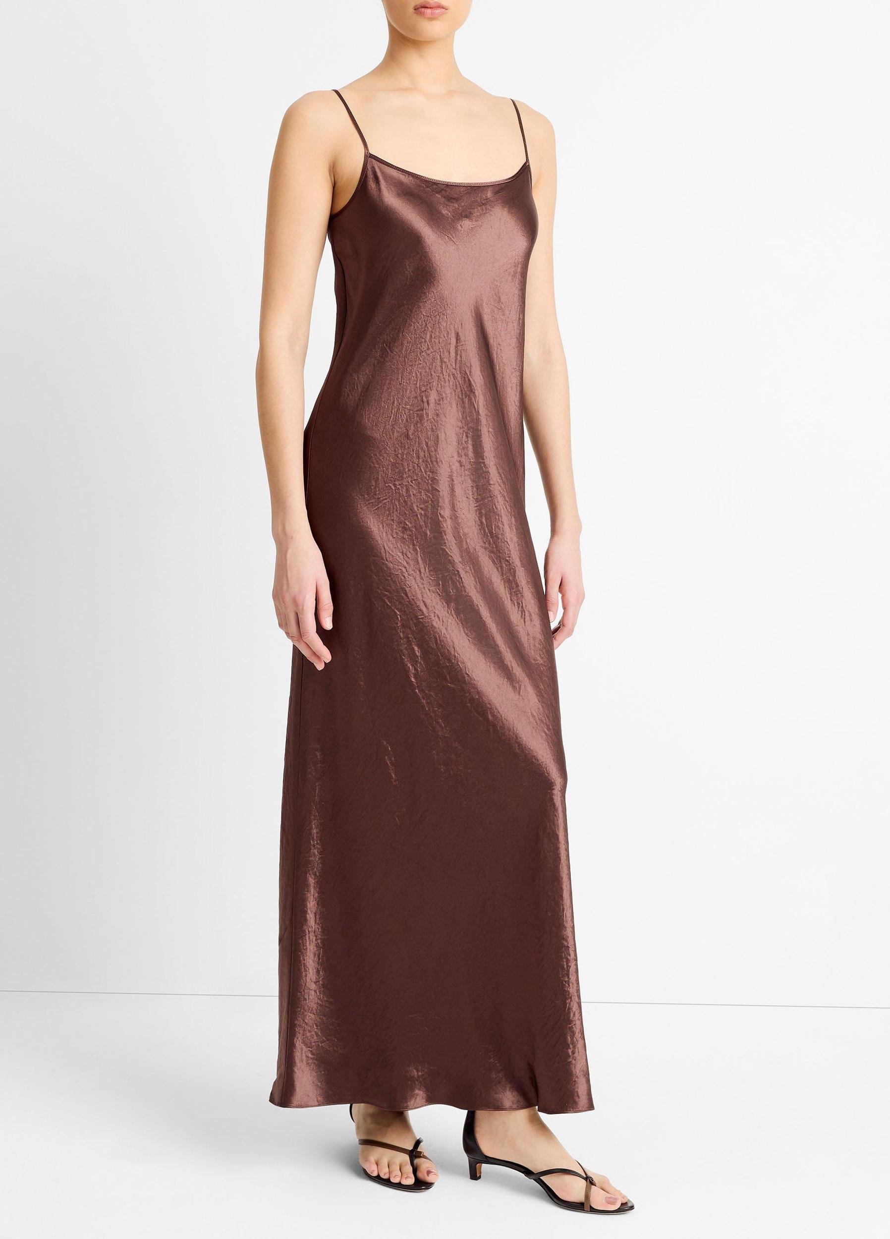 Satin Bias Maxi Slip Dress Product Image