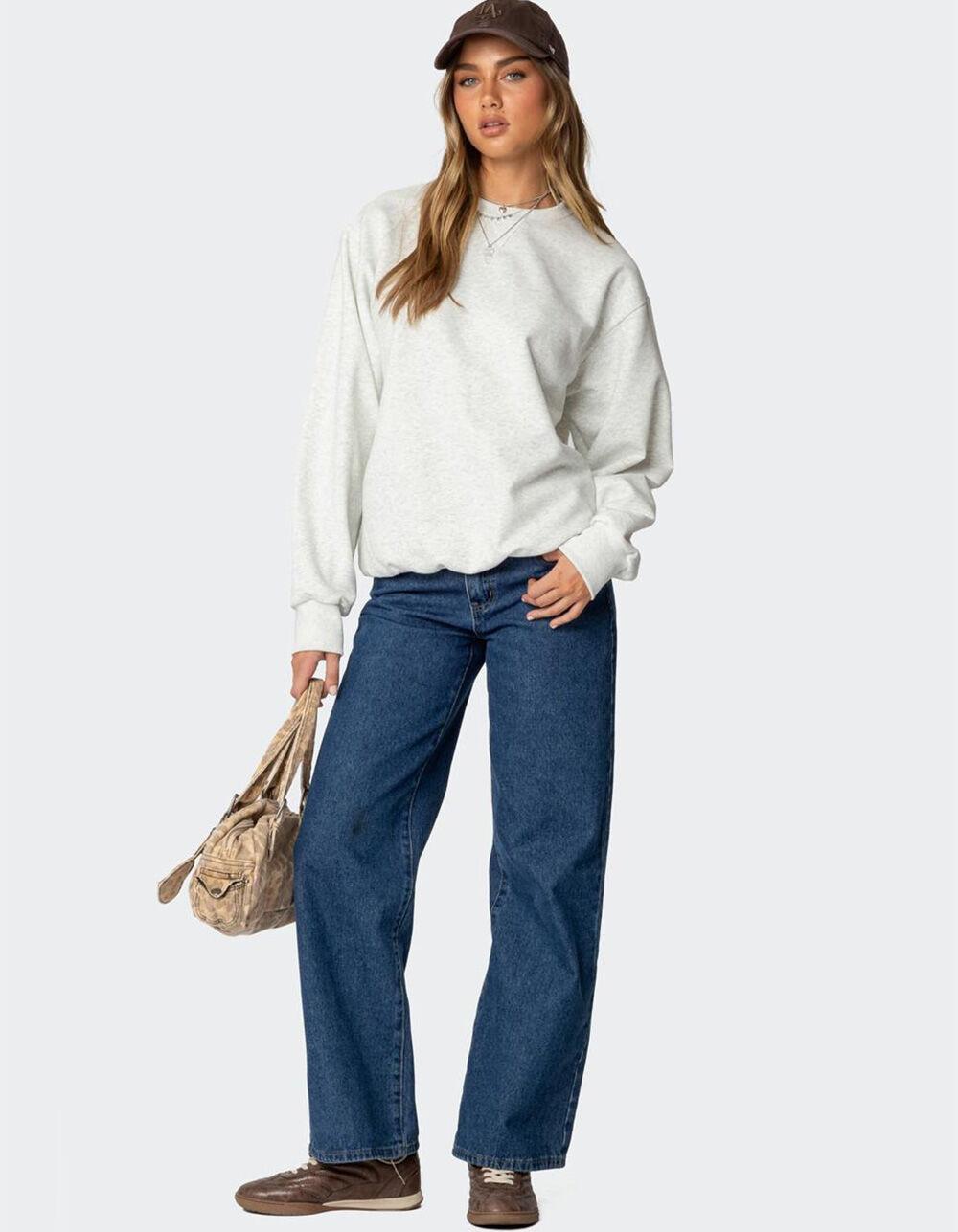 EDIKTED Laurey Oversized Sweatshirt - GRAY Product Image