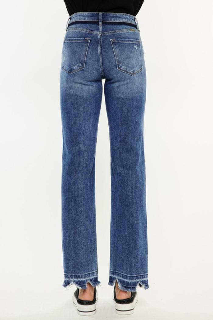 High Rise Slim Straight Jeans Product Image