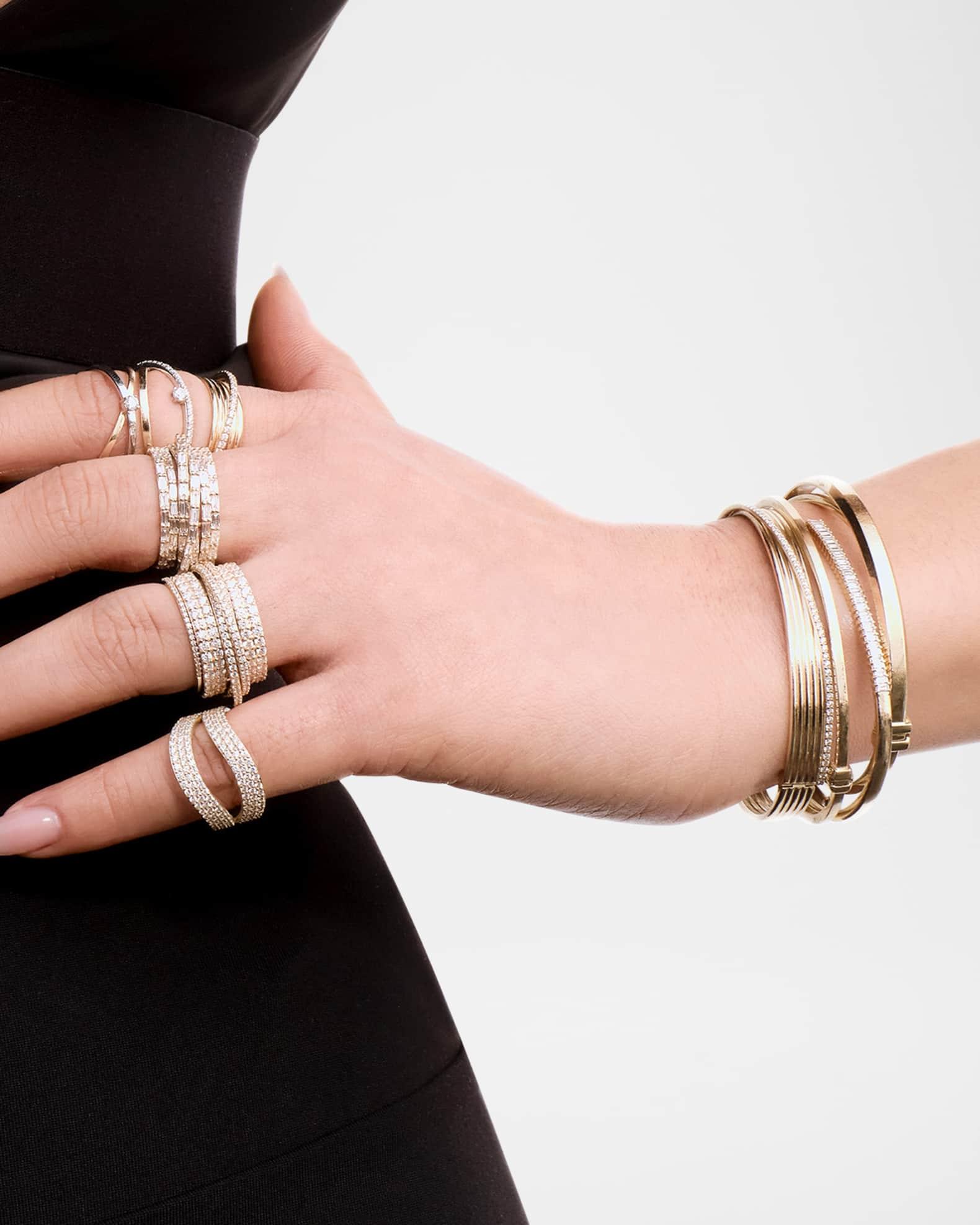 Double Wavey Diamond Statement Ring Product Image