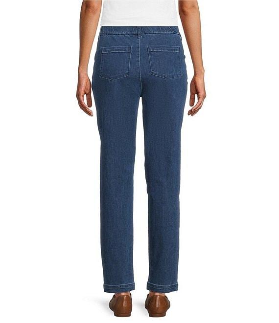 Intro Stella Straight Leg Pull-On Denim Pants Product Image