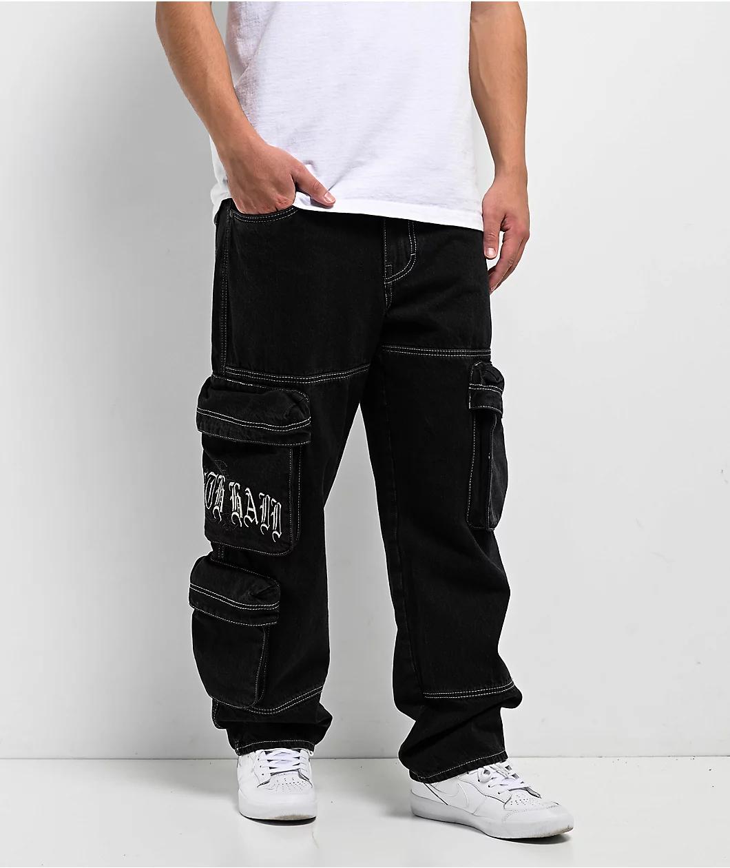 Ninth Hall Ambush Black 3D Cargo Pants Product Image