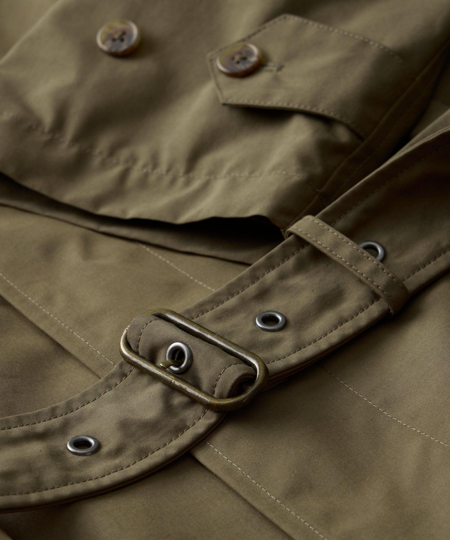 Italian Belted Balmacaan Trench Coat Product Image