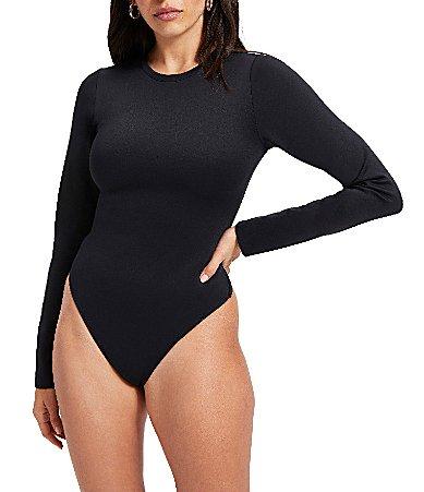 Womens Sculpting Crewneck Bodysuit | Ultra-Soft Matte Breathable Fabric | | Good American by Khlo Kardashian Product Image