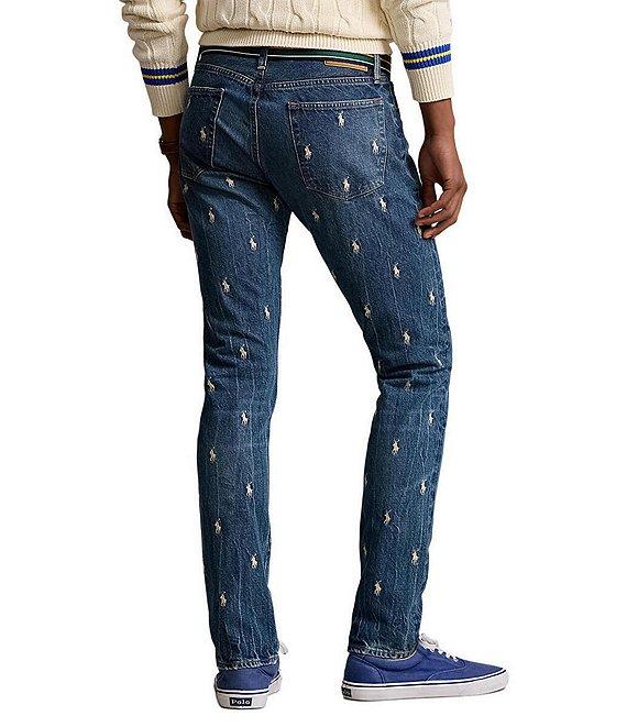 Polo Ralph Lauren Sullivan Slim Fit Tapered Leg Embroidered Pony Stretch Jeans Product Image