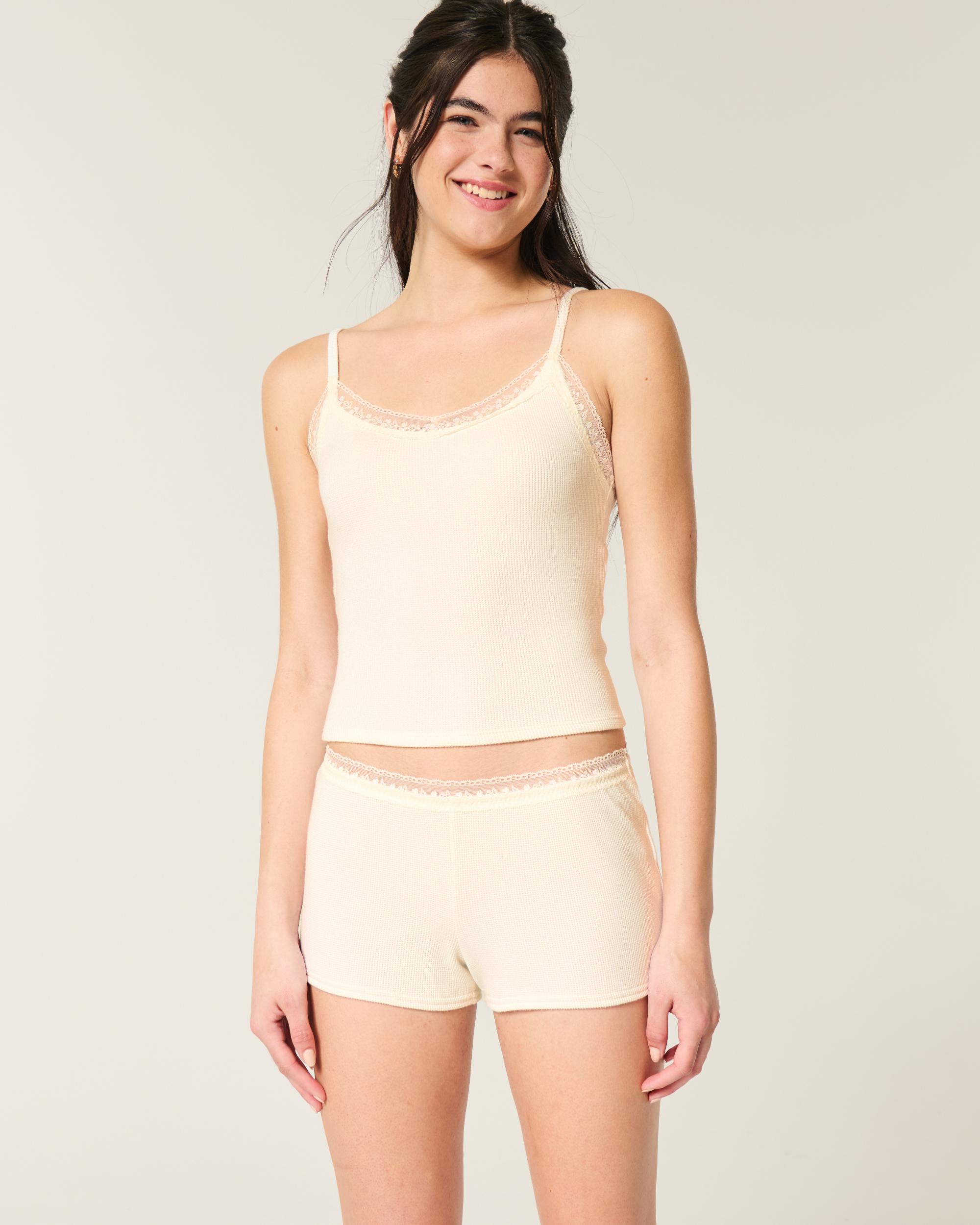 Gilly Hicks Waffle Lace Shortie Shorts Product Image