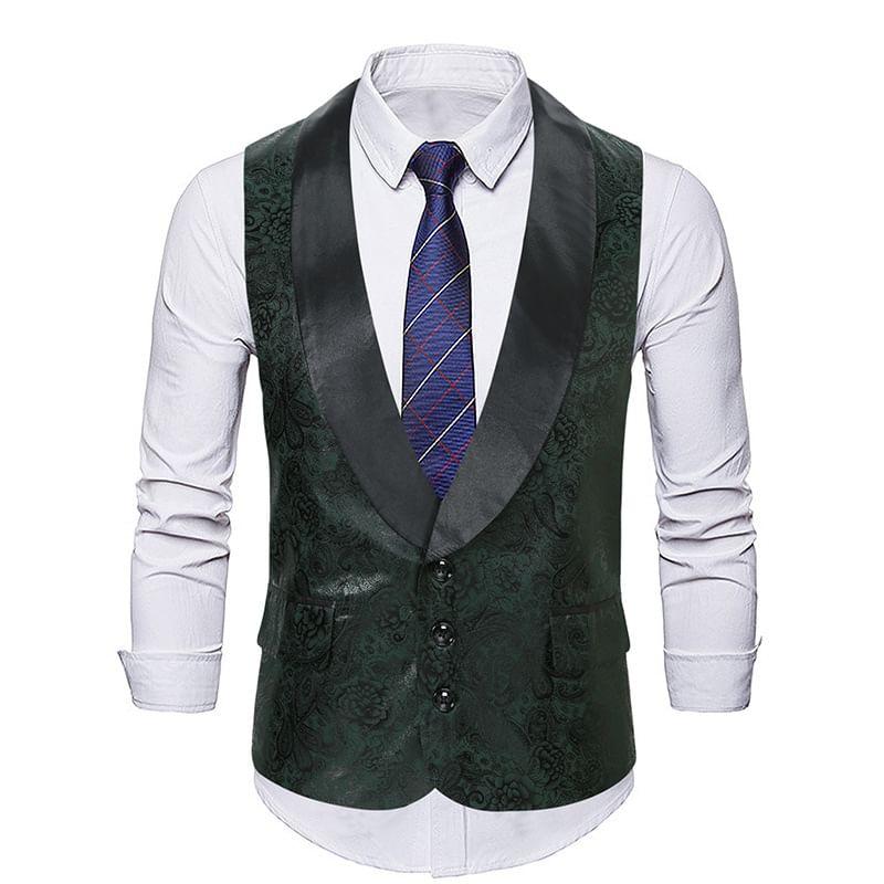 V-Neck Button-Up Crop Vest Product Image