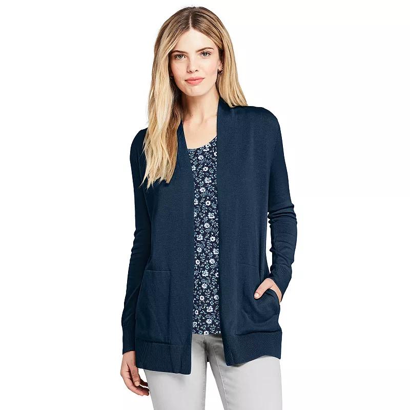 Women's Lands' End Open-Front Long Cardigan Sweater,  Product Image