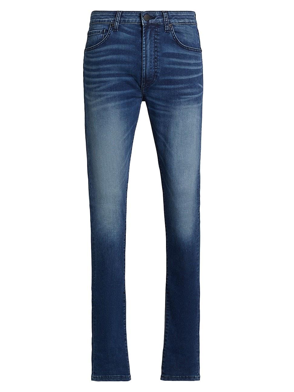 Mens Greyson Stretch Mid-Rise Straight-Leg Jeans Product Image