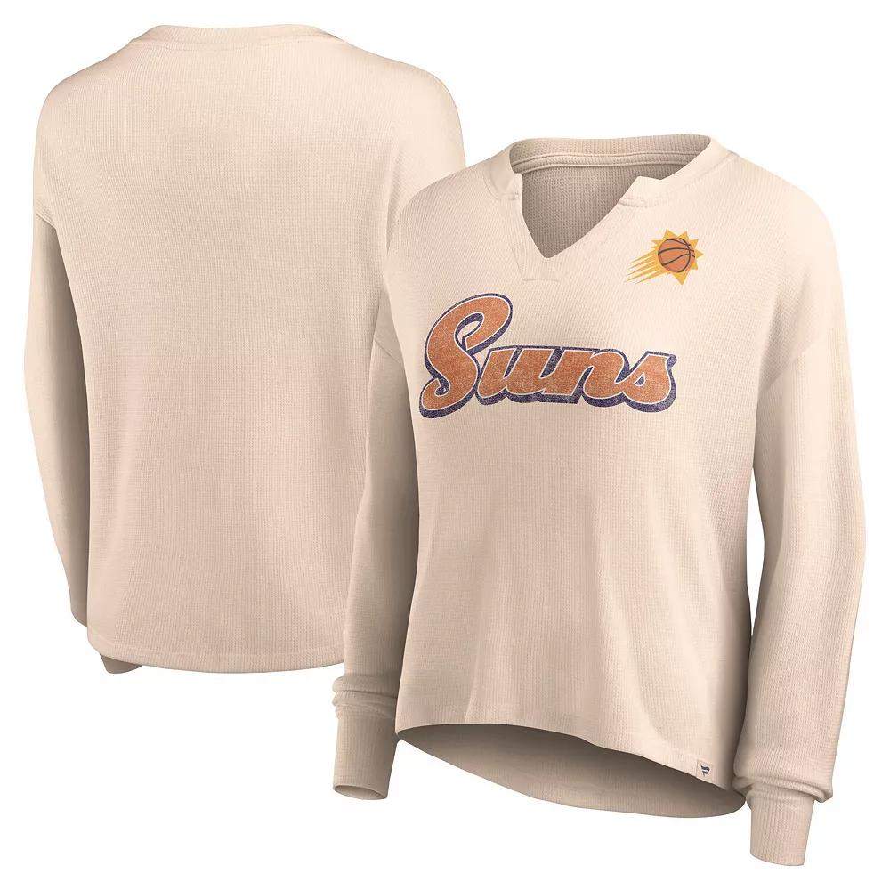Women's Fanatics Branded Tan Phoenix Suns Go For It Long Sleeve Notch Neck T-Shirt, Size: Small, Phx Team Product Image