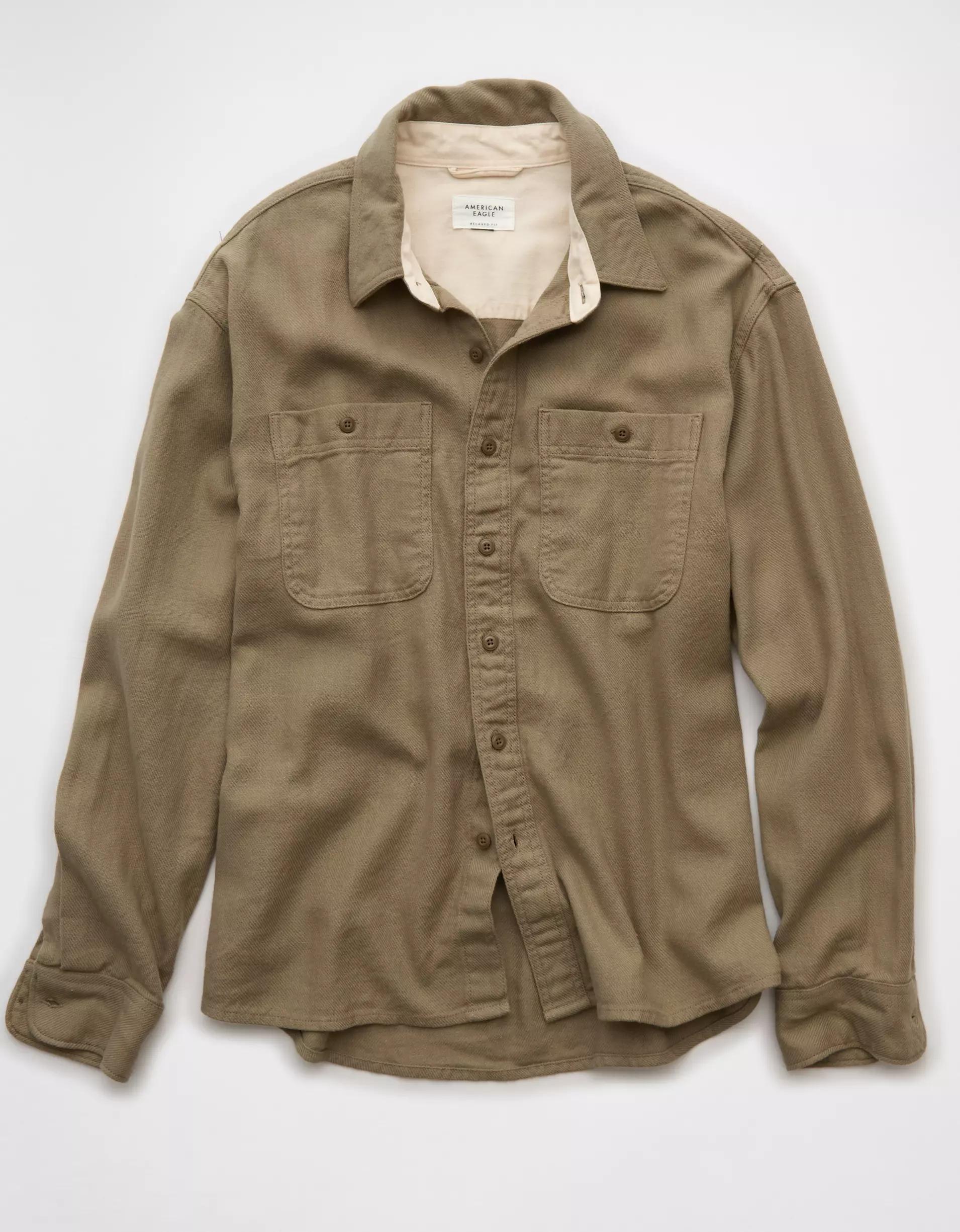 AE Textured Flannel Shirt Product Image