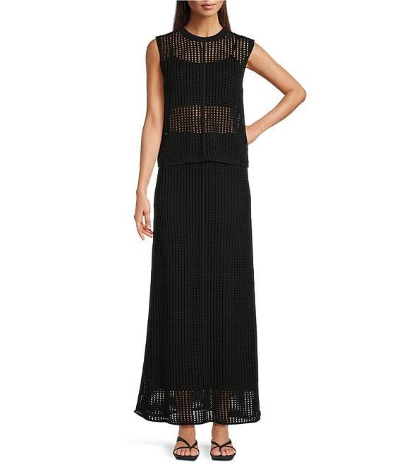 Le' AL.X Mesh Knit Mid Rise Coordinating Maxi Skirt Product Image