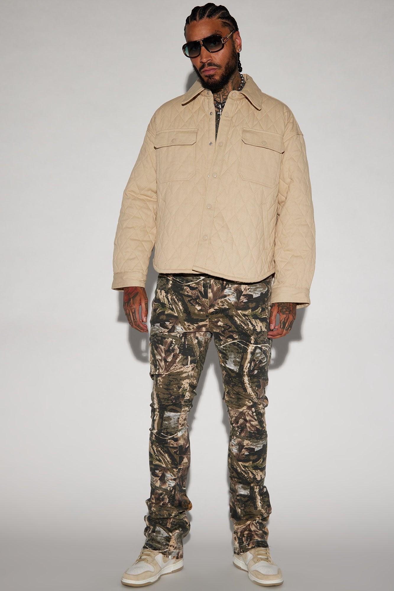 Monroe Twill Quilted Shacket - Cream Product Image