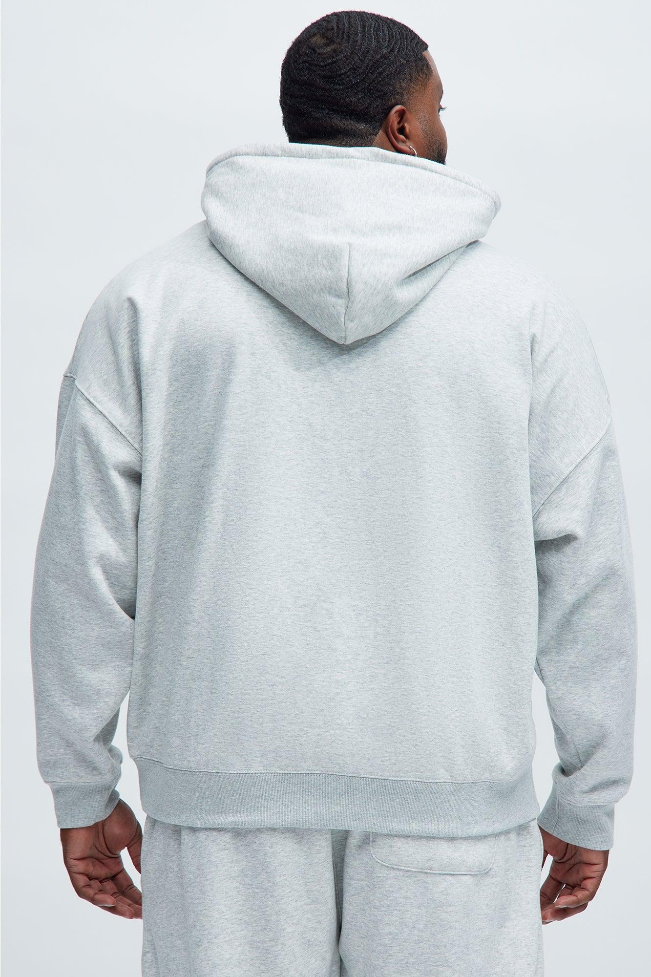 Tyson Novamen Oversized Heavyweight Hoodie - Heather Grey Product Image