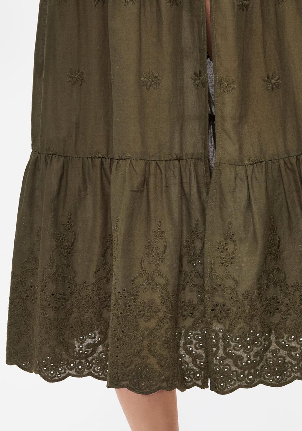 Gossamer Tiered Overdress - Green Product Image