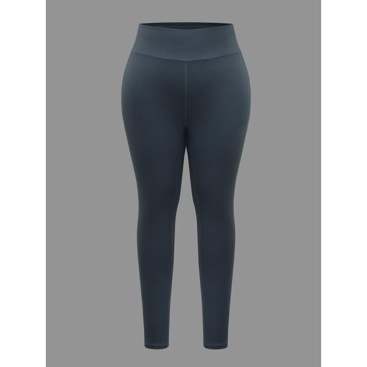 Plus Size High Stretch Waist Hip-Lifting Leggings Women SlateGray Workwear Essentials High stretch Skinny Mid Rise Office Leggings BloomChic 18-20/2X Product Image