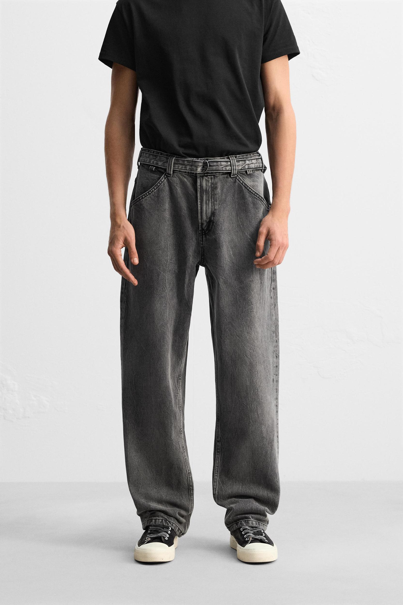 BELTED RELAXED FIT JEANS Product Image