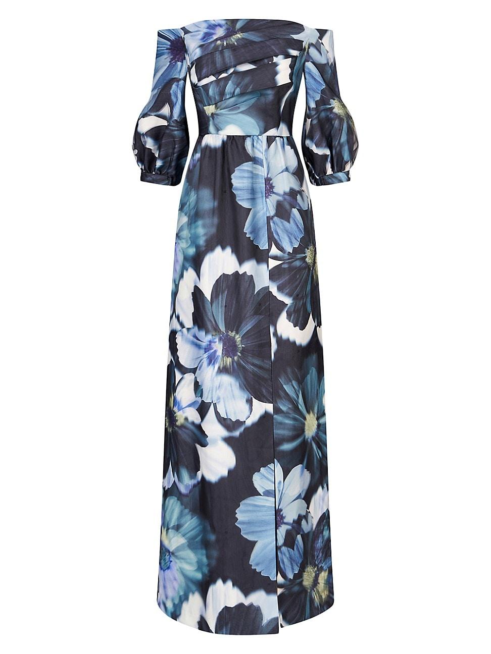 Womens Alison Floral Off-the-Shoulder Gown Size 0 Product Image