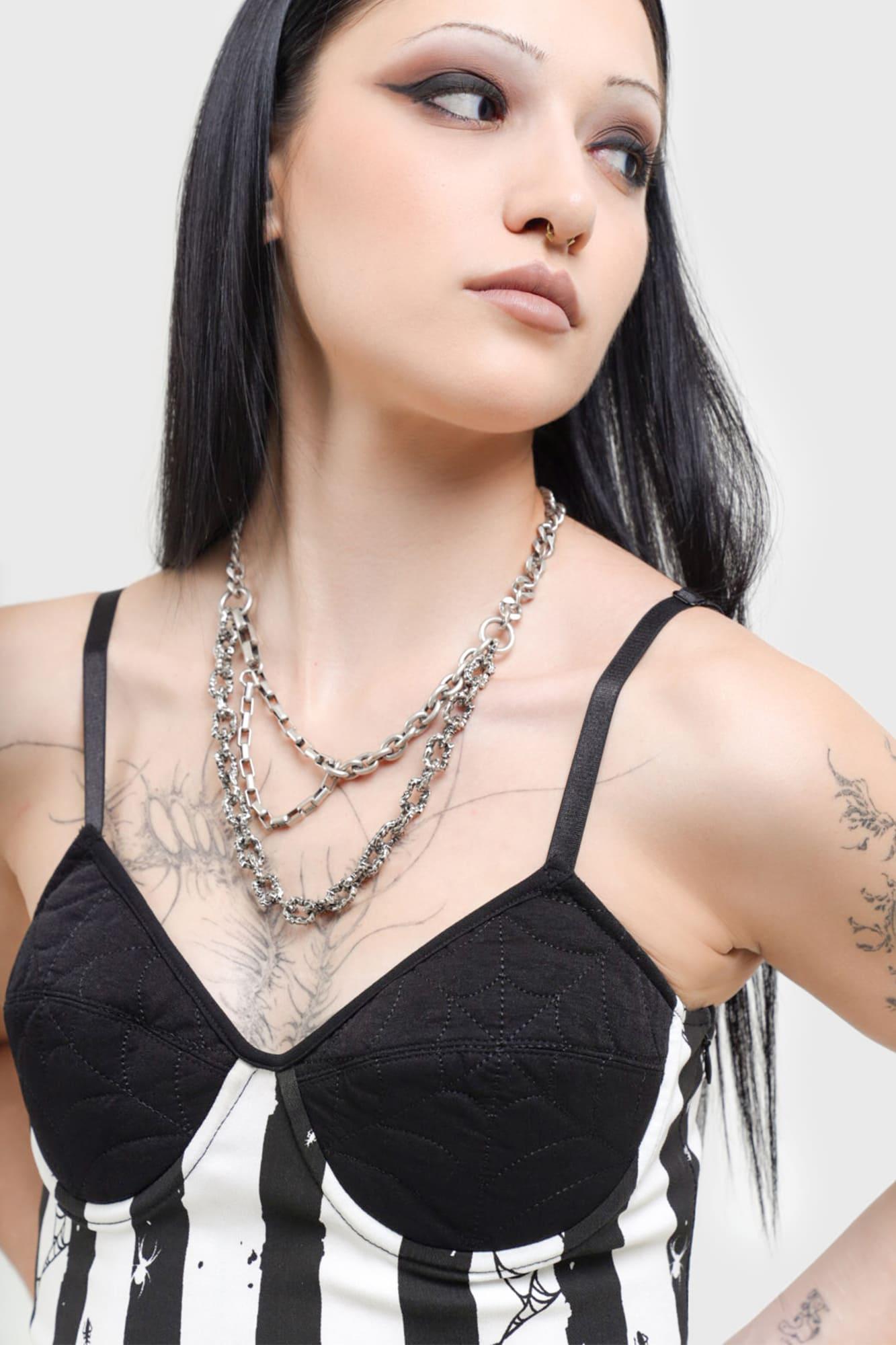 Distressed Stripe Bodycon Dress Product Image