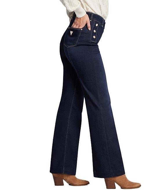 Guess New Faye High Rise Straight Leg Pants Product Image