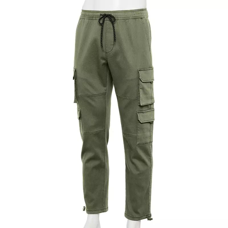Mens Lazer Stacked Cargo Jogger Pants Green Product Image