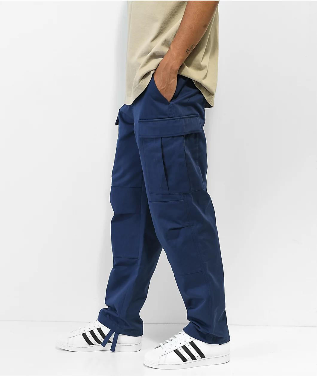 Empyre Loose Fit Navy Cargo Skate Pants Product Image