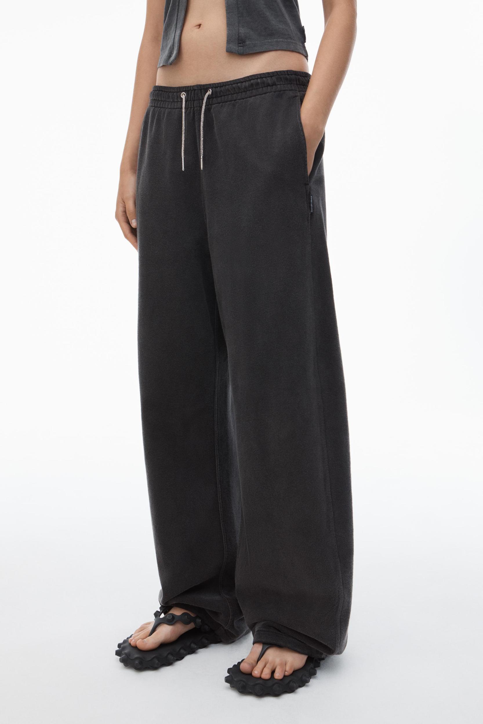 Sweatpant In Cotton Terry With Crystal Hotfix Drawcord Product Image