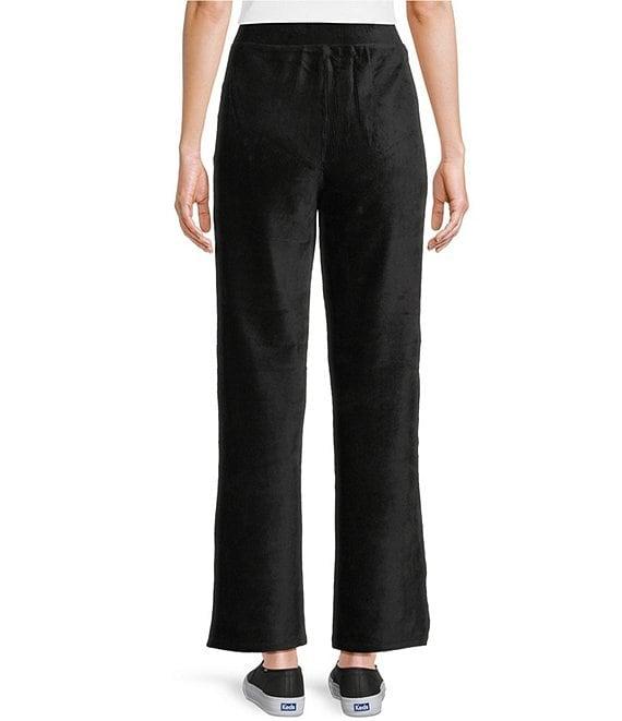Westbound Coordinating Velour Rib Pull On Wide Leg Pants Product Image