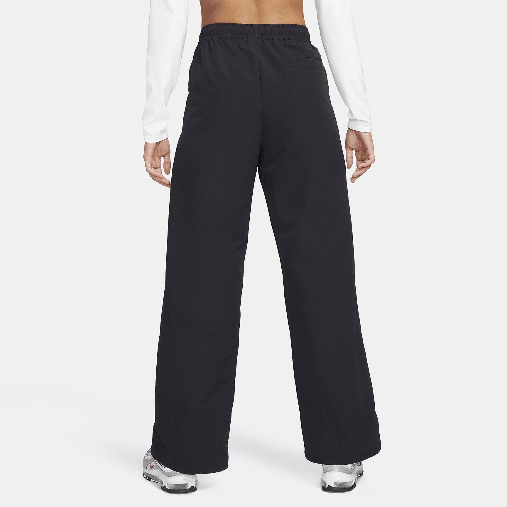 Nike Womens Nike Trend Woven Mid Rise Pants - Womens Black/White Product Image