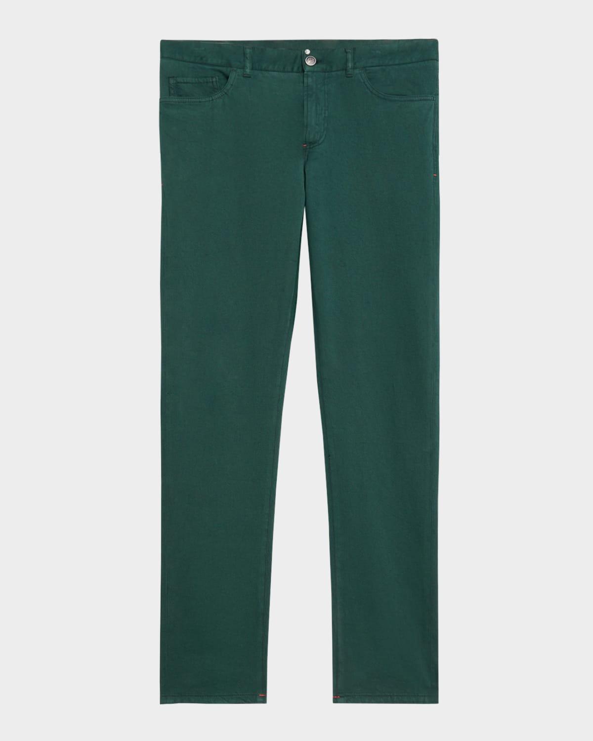 Mens Cashmere-Cotton Slim 5-Pocket Pants Product Image