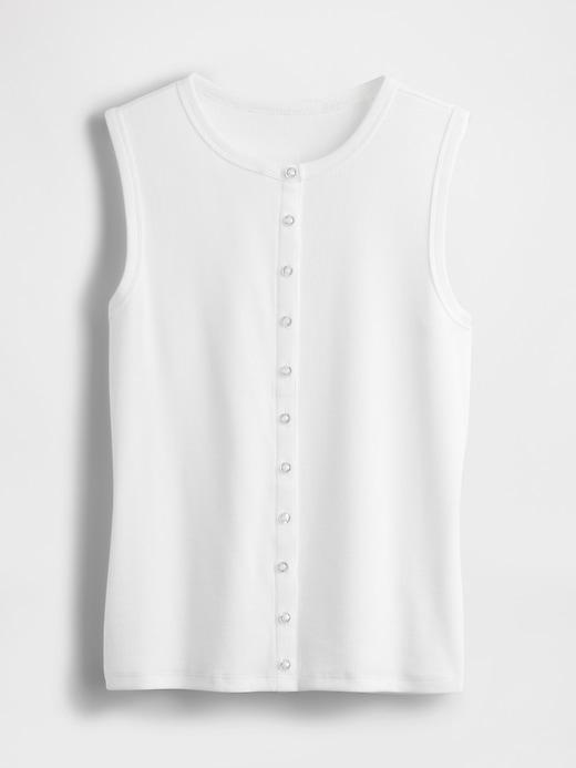 Modern Rib Cardigan Vest Product Image