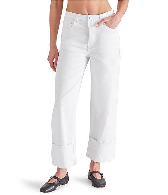 Steve Madden Noelie Wide Leg Cuffed Jeans Product Image