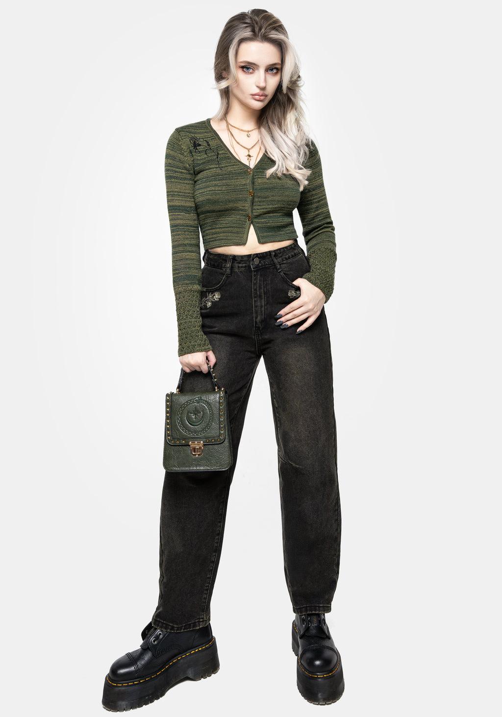 Diastella Floral Embroidered Crop Cardigan Product Image